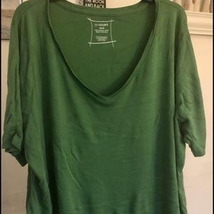 Plus Size 26/28 Lane Bryant Kelly Green Short Sleeve Top
